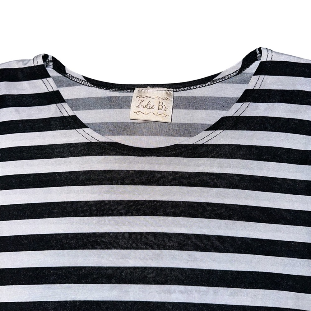 ** SOLD** Zadie B’s | Black and White Striped Maxi Layering Dress Large